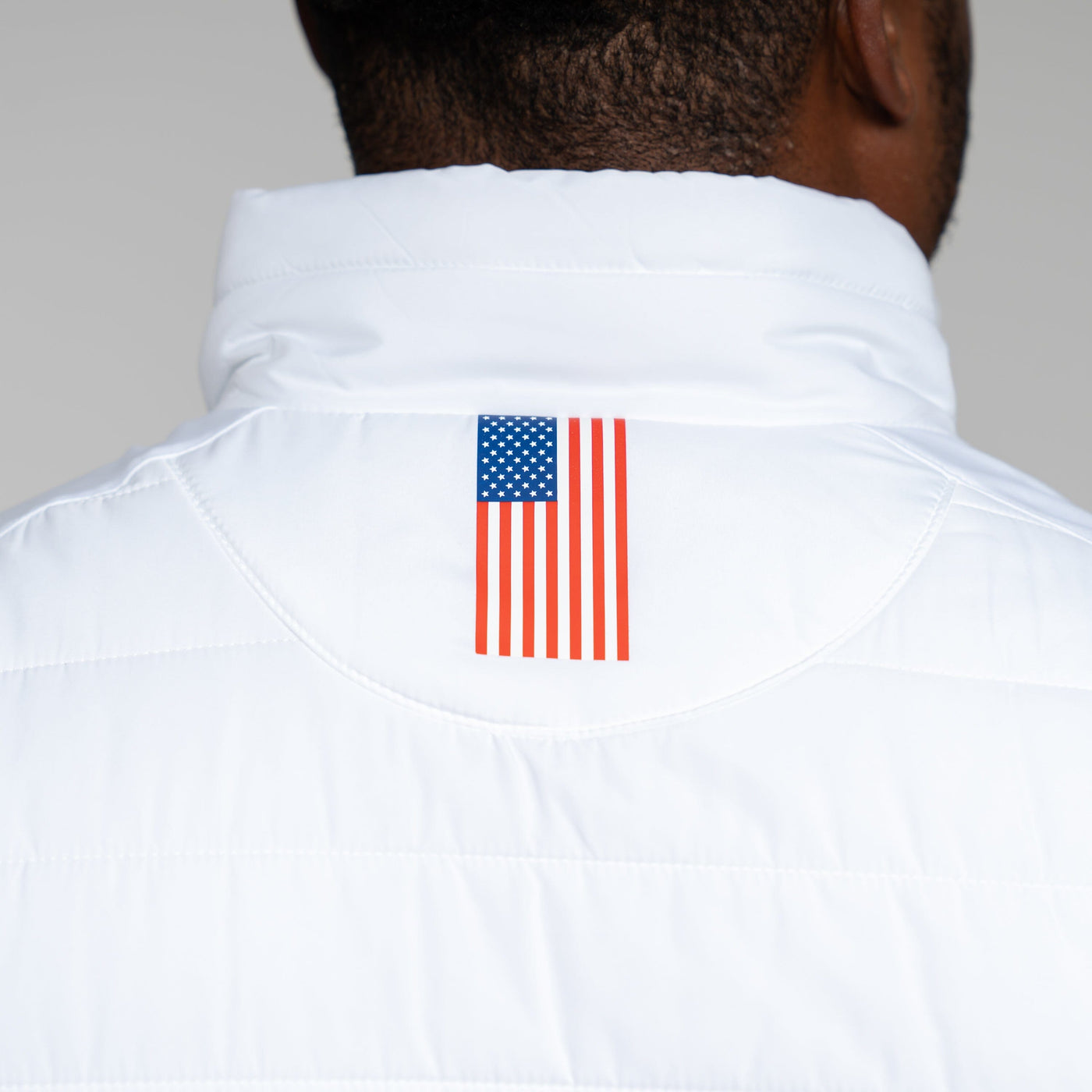 Fulton Performance Vest | Solid - White/Admiral Navy -  USA