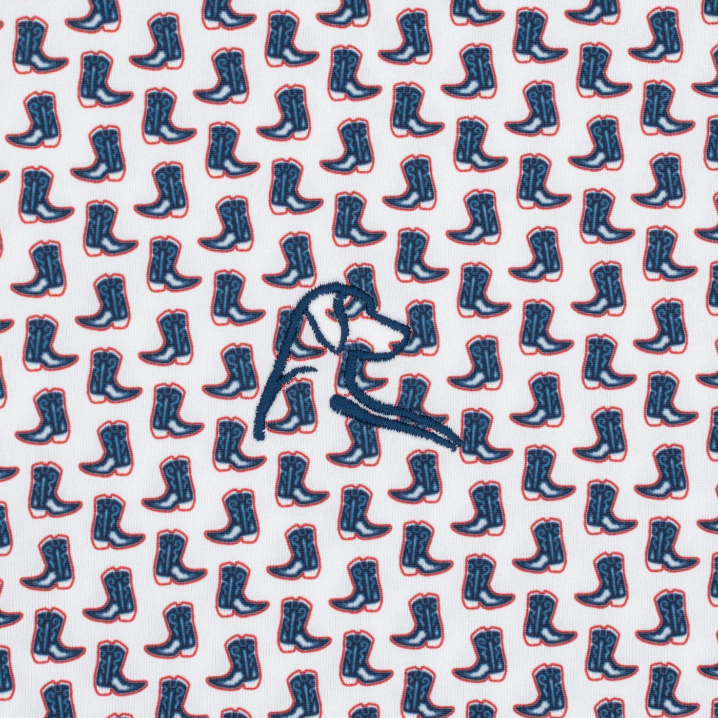 The Western | Performance Polo | The Western - White/Shoal Blue