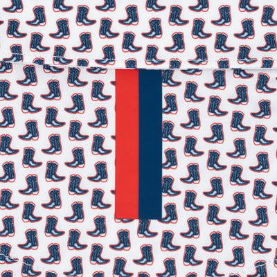 The Western | Performance Polo | The Western - White/Shoal Blue