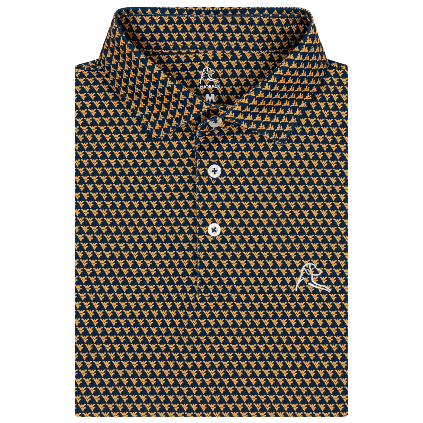 The West Virginia Mountaineers® | Collegiate Polo | The West Virginia Mountaineers® - Indigo Blue/Mountain Gold
