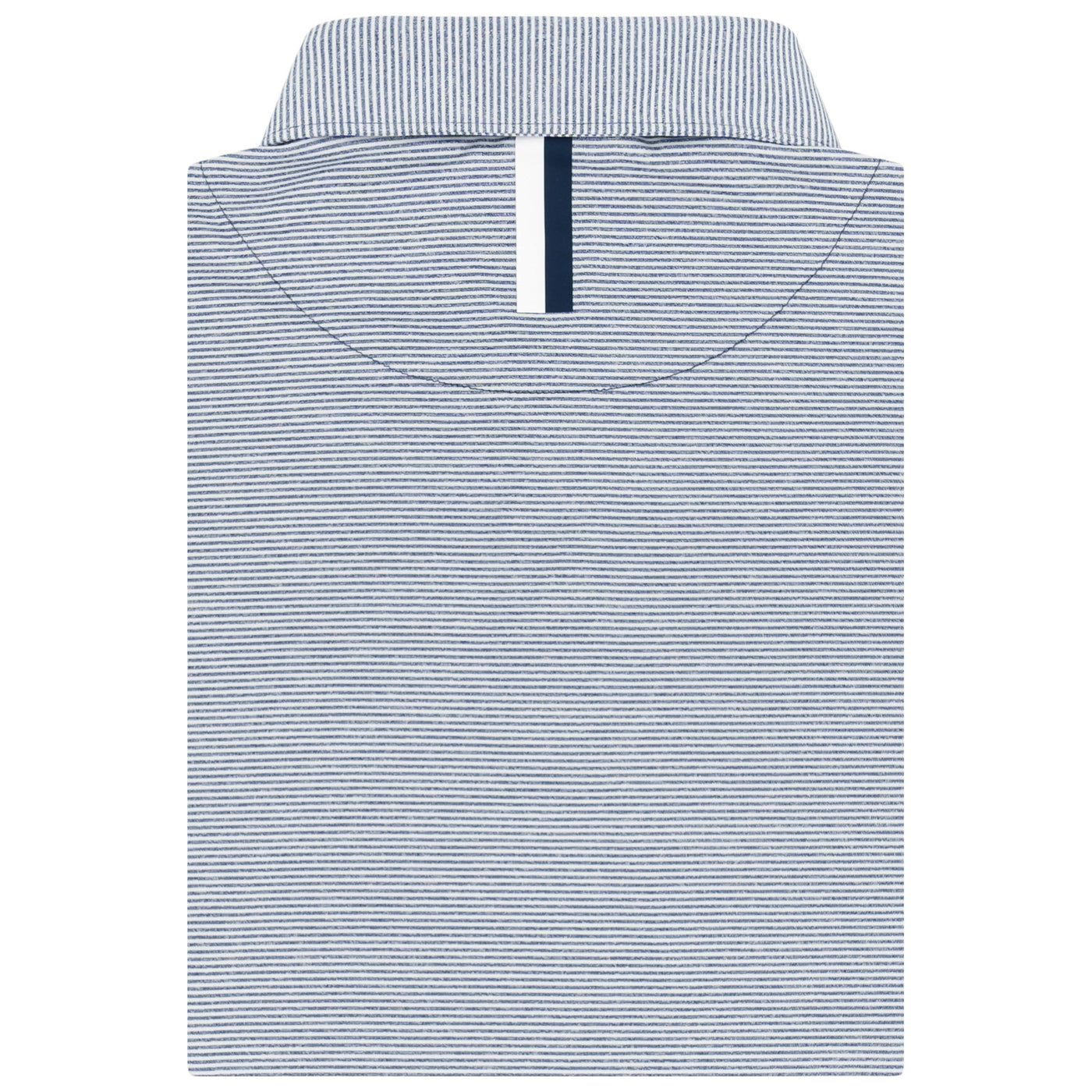 The Whaler Heather Stripe | Long Sleeve Performance Polo | The Whaler Heather Stripe - Fleet Navy/White