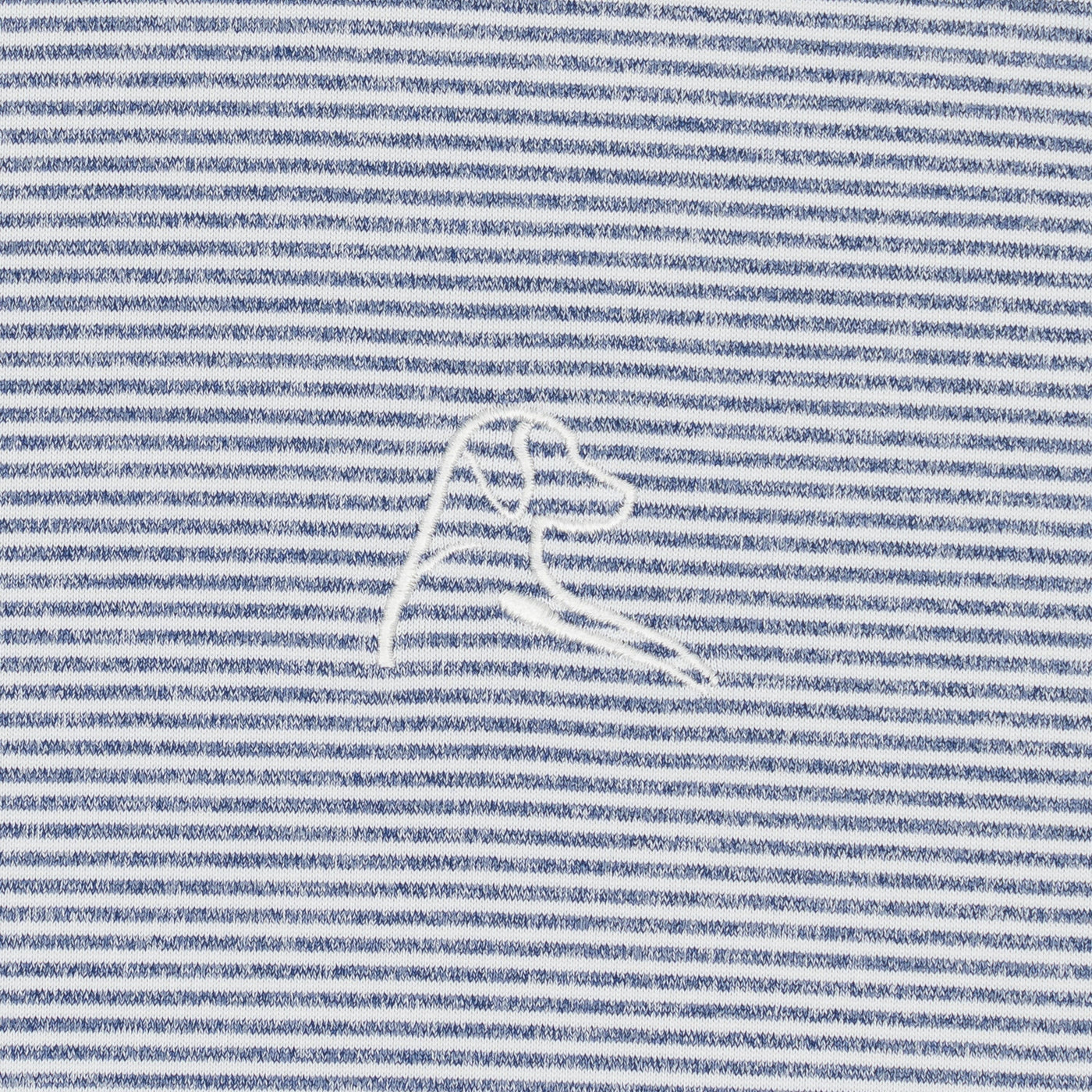 The Whaler Heather Stripe | Long Sleeve Performance Polo | The Whaler Heather Stripe - Fleet Navy/White