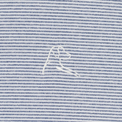 The Whaler Heather Stripe | Long Sleeve Performance Polo | The Whaler Heather Stripe - Fleet Navy/White