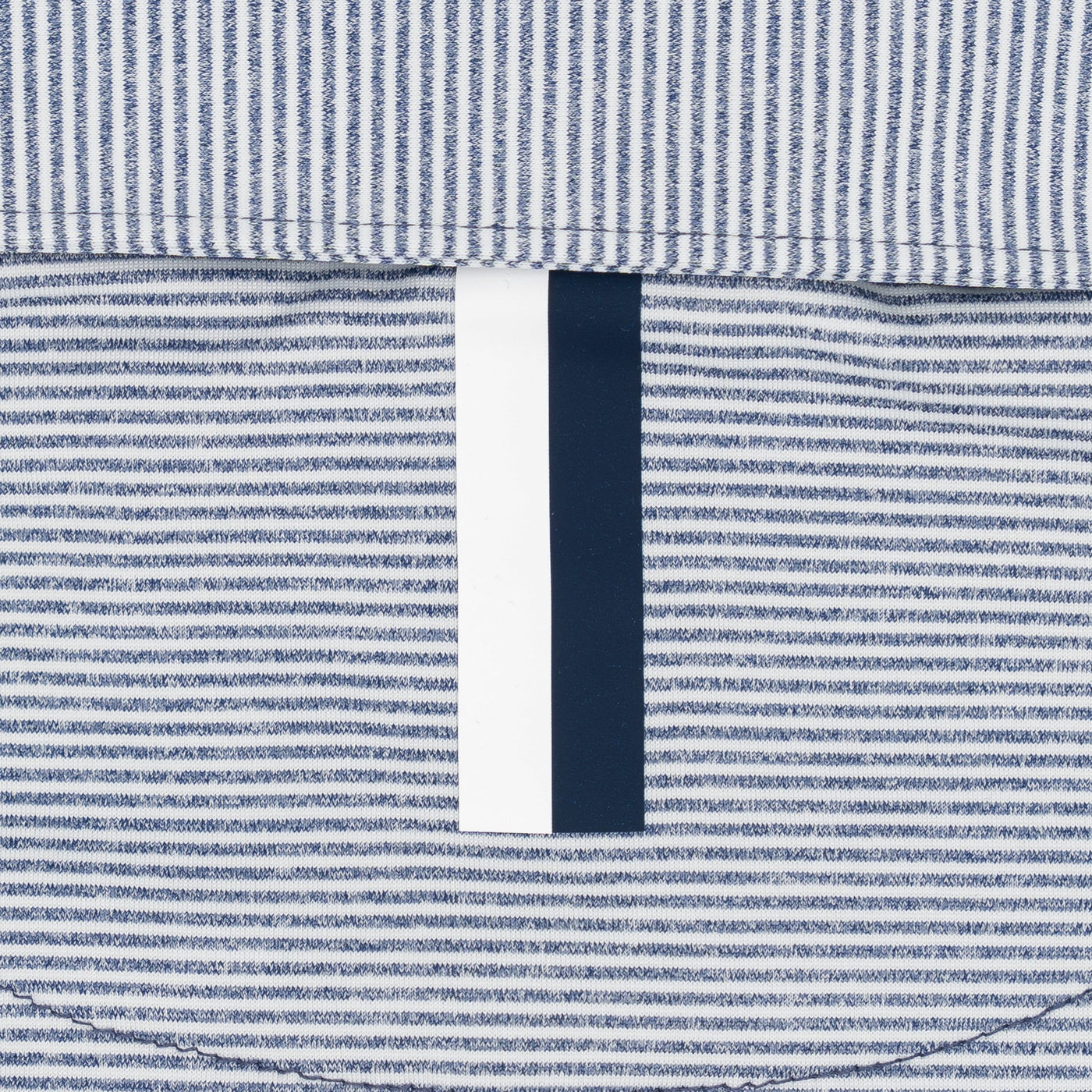 The Whaler Heather Stripe | Long Sleeve Performance Polo | The Whaler Heather Stripe - Fleet Navy/White