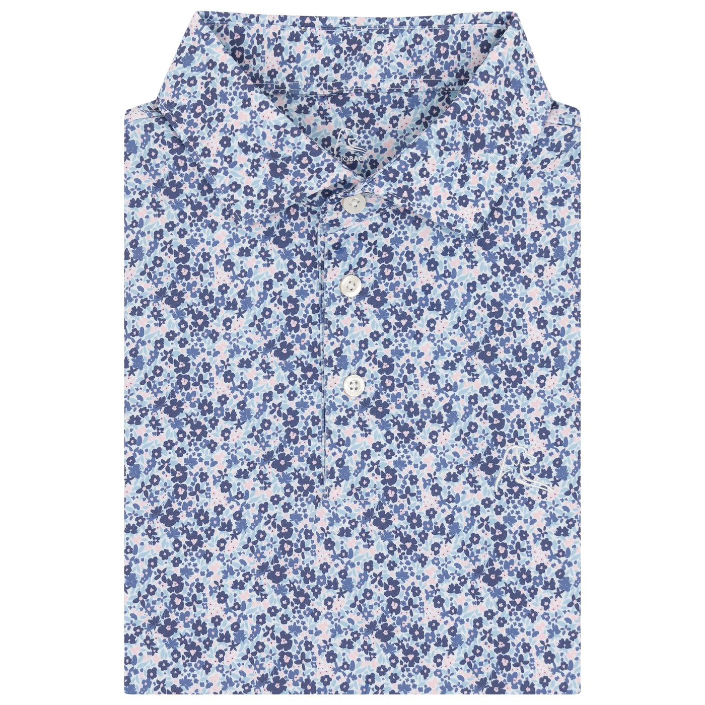 The Wildflower | Performance Polo | The Wildflower - White/Flag Blue