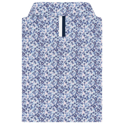 The Wildflower | Performance Polo | The Wildflower - White/Flag Blue