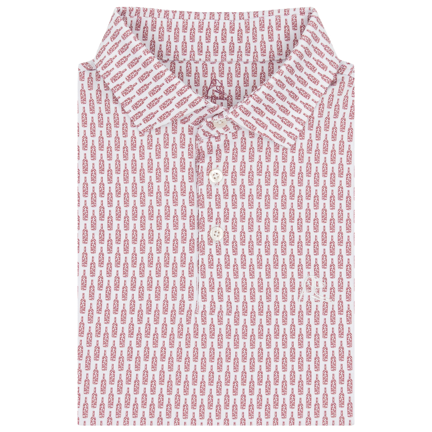The Wine Guy | Performance Polo | The Wine Guy - White/Rooster Red