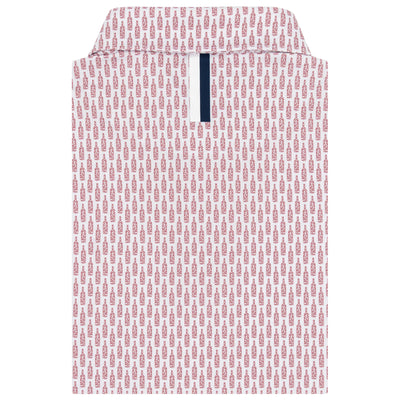 The Wine Guy | Performance Polo | The Wine Guy - White/Rooster Red