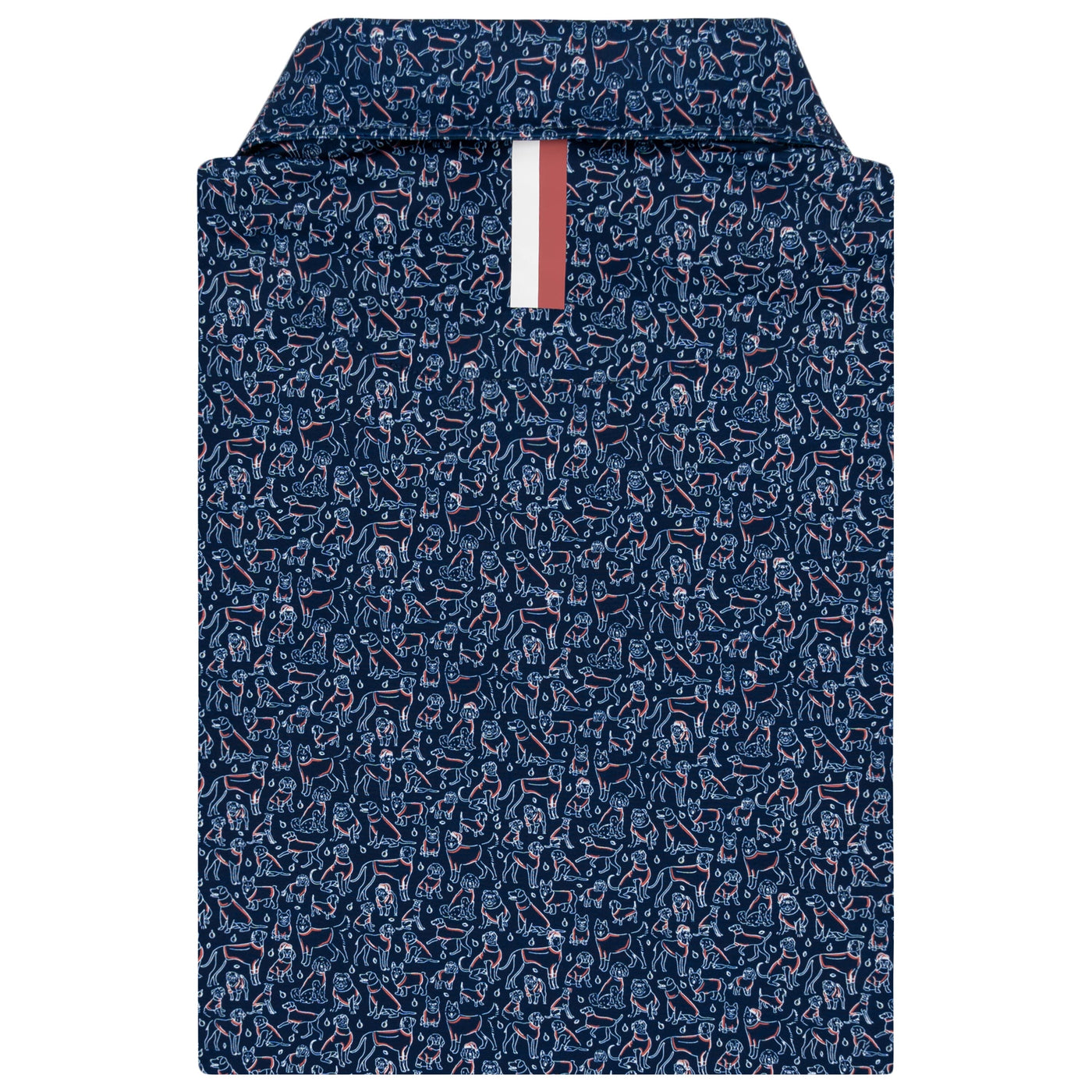 The Winter Coat | Performance Polo | The Winter Coat - Fleet Navy/Rouge Red