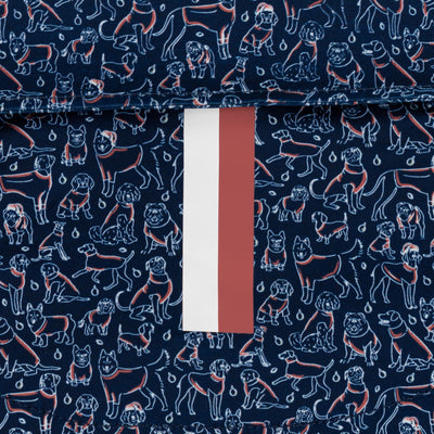 The Winter Coat | Performance Polo | The Winter Coat - Fleet Navy/Rouge Red