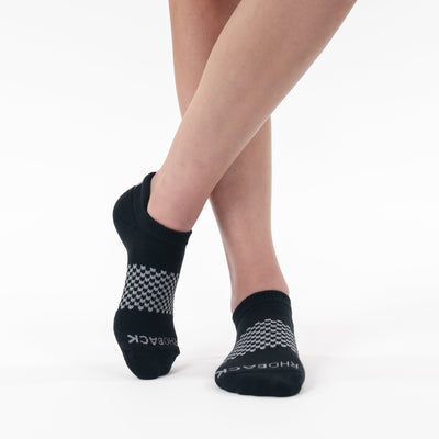 Women's Stratus Performance Ankle Socks (3-Pack) | Solid - Midnight Black - Thunder Grey