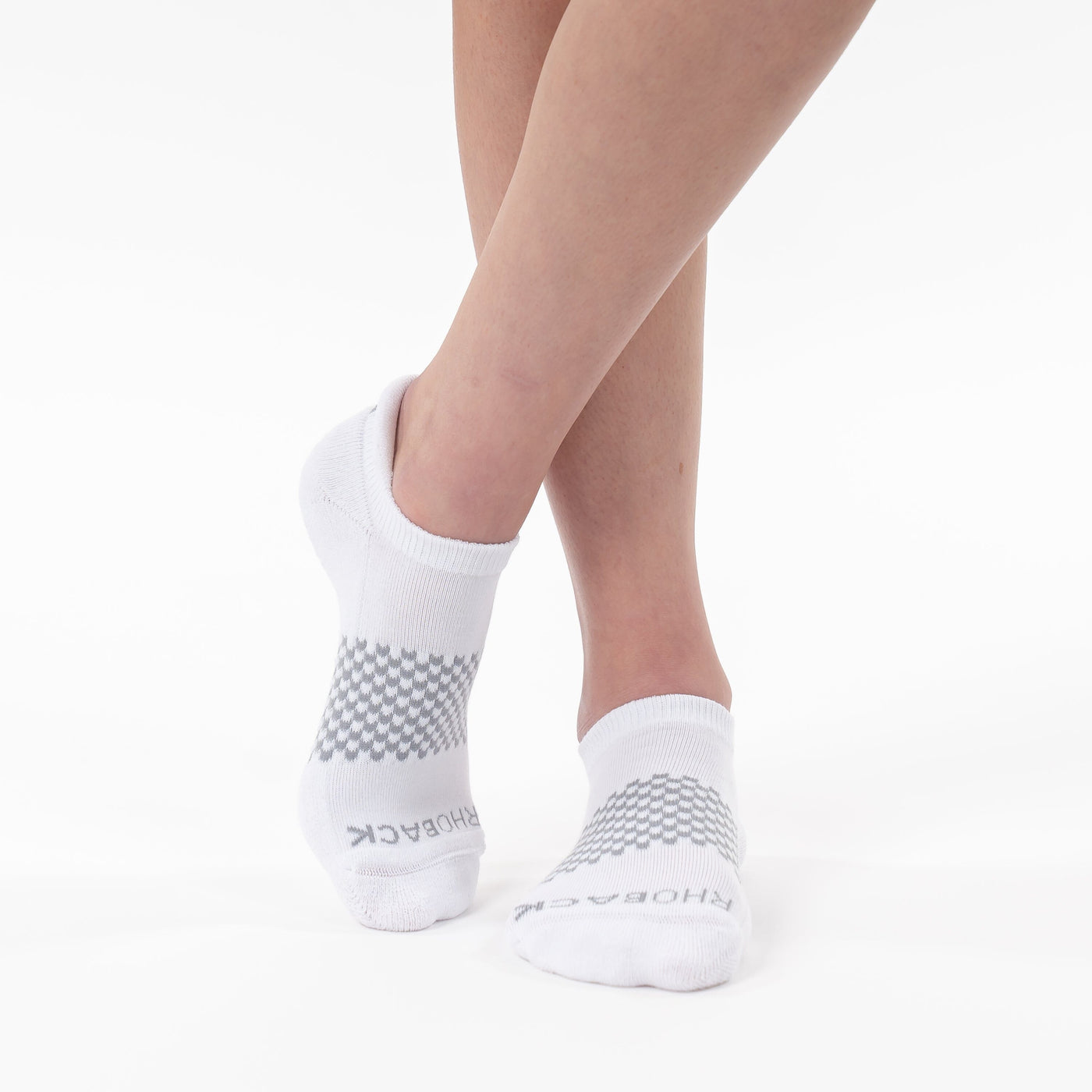 Women's Stratus Performance Ankle Socks (3-Pack) | Solid - White - Thunder Grey