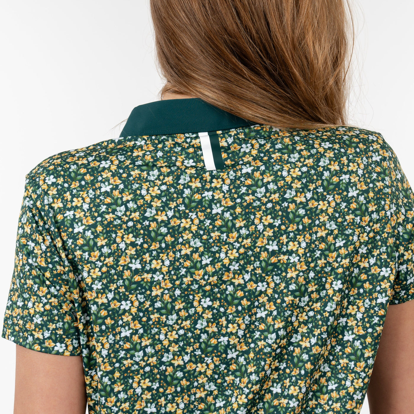 Yellow Jasmine Performance Polo | The Yellow Jasmine - Ponderosa Green/Maize Yellow