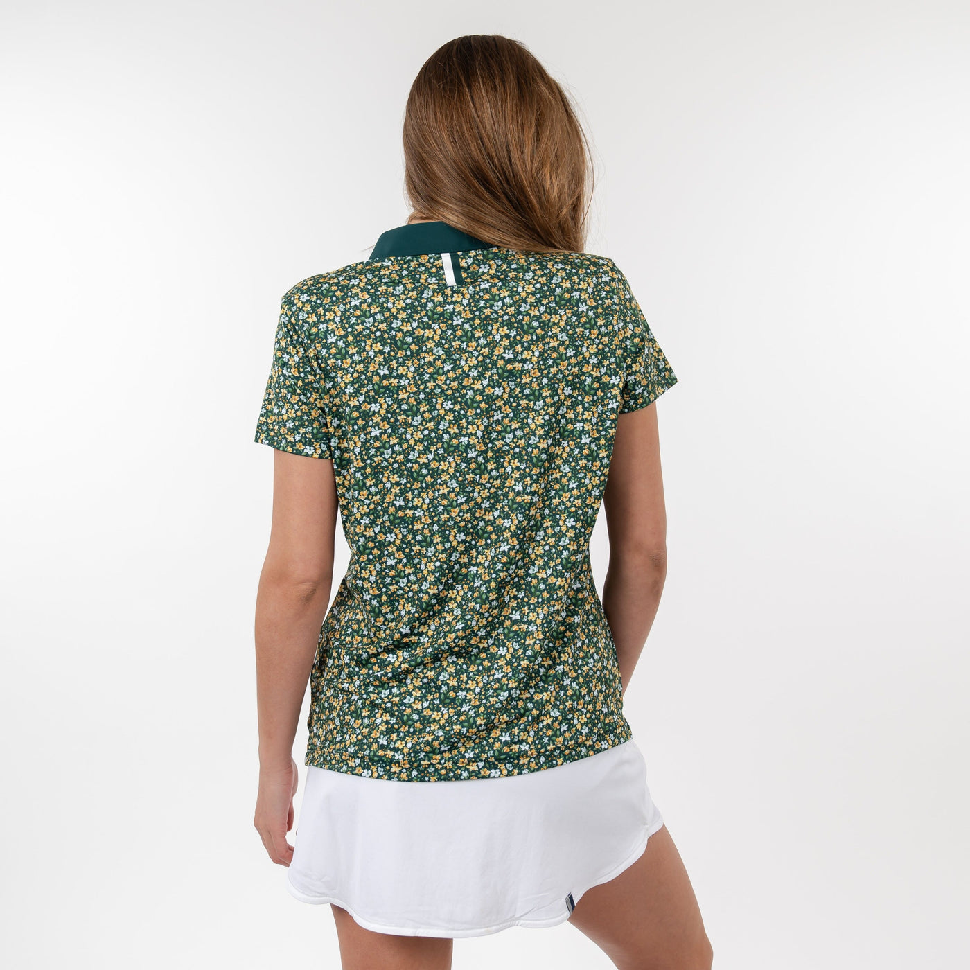 Yellow Jasmine Performance Polo | The Yellow Jasmine - Ponderosa Green/Maize Yellow