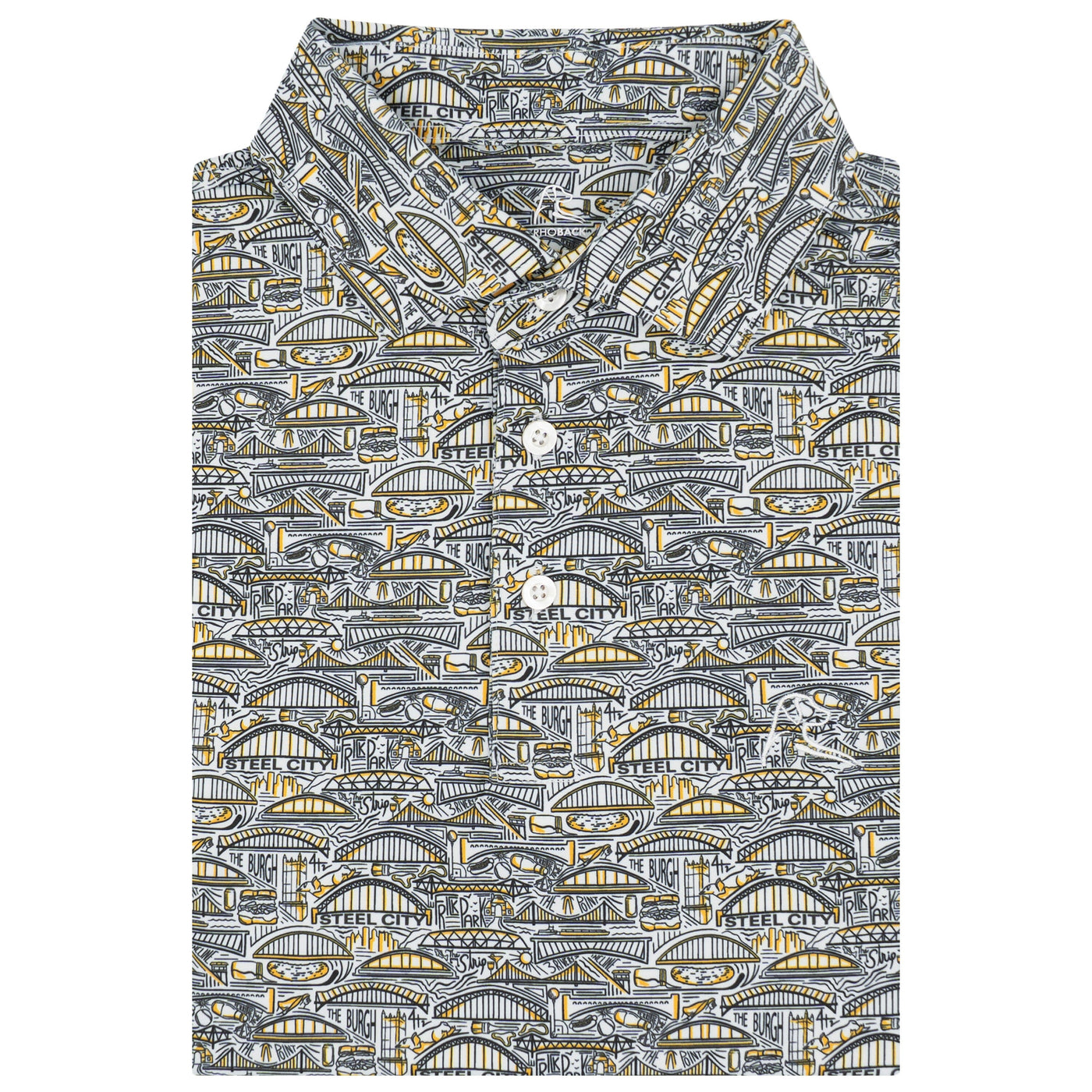 The Yinzer | Performance Polo | The Yinzer - White/Black