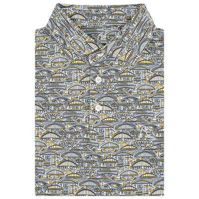 The Yinzer | Performance Polo | The Yinzer - White/Black