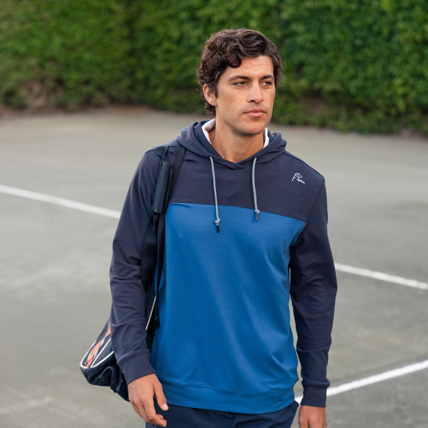 Hesi Performance Hoodie | Colorblock - Fleet Navy/Short Stop Blue