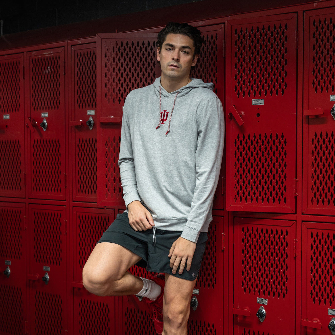 Hesi Collegiate Hoodie - Indiana | Heather - Stainless Steel/White - Indiana - 1