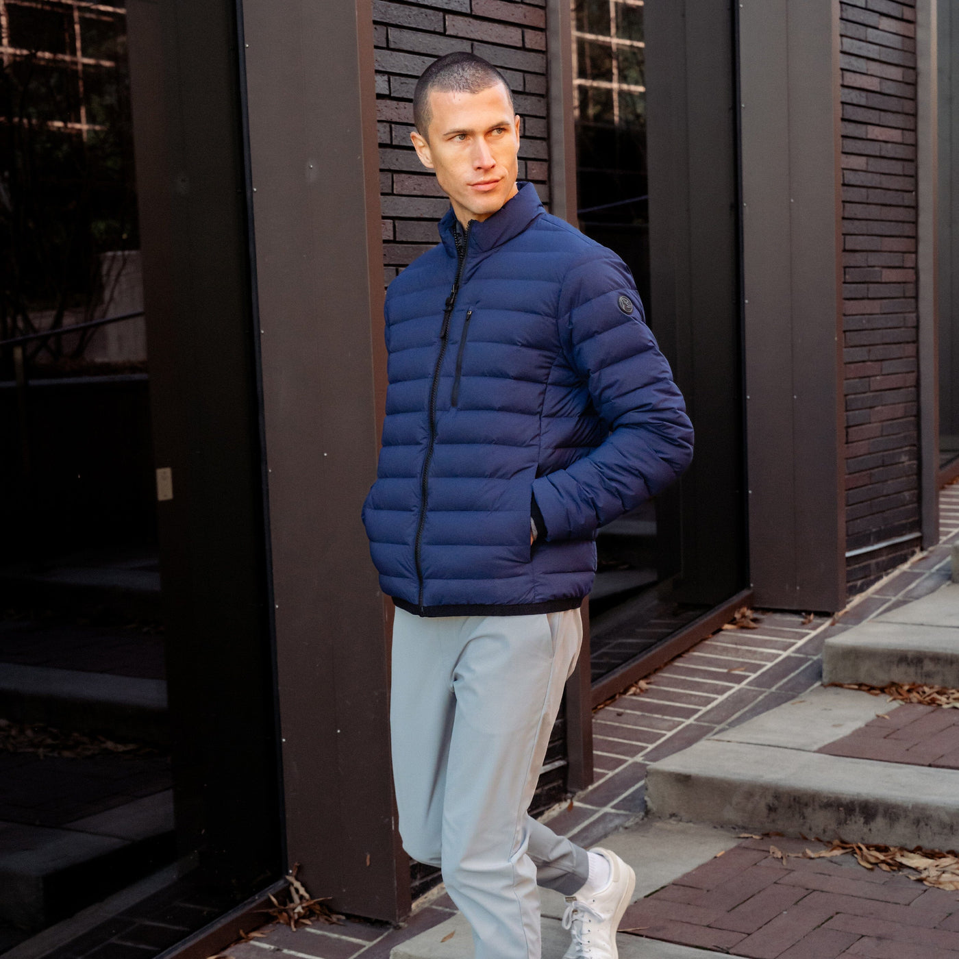 Glide Down Jacket | Solid - Fleet Navy