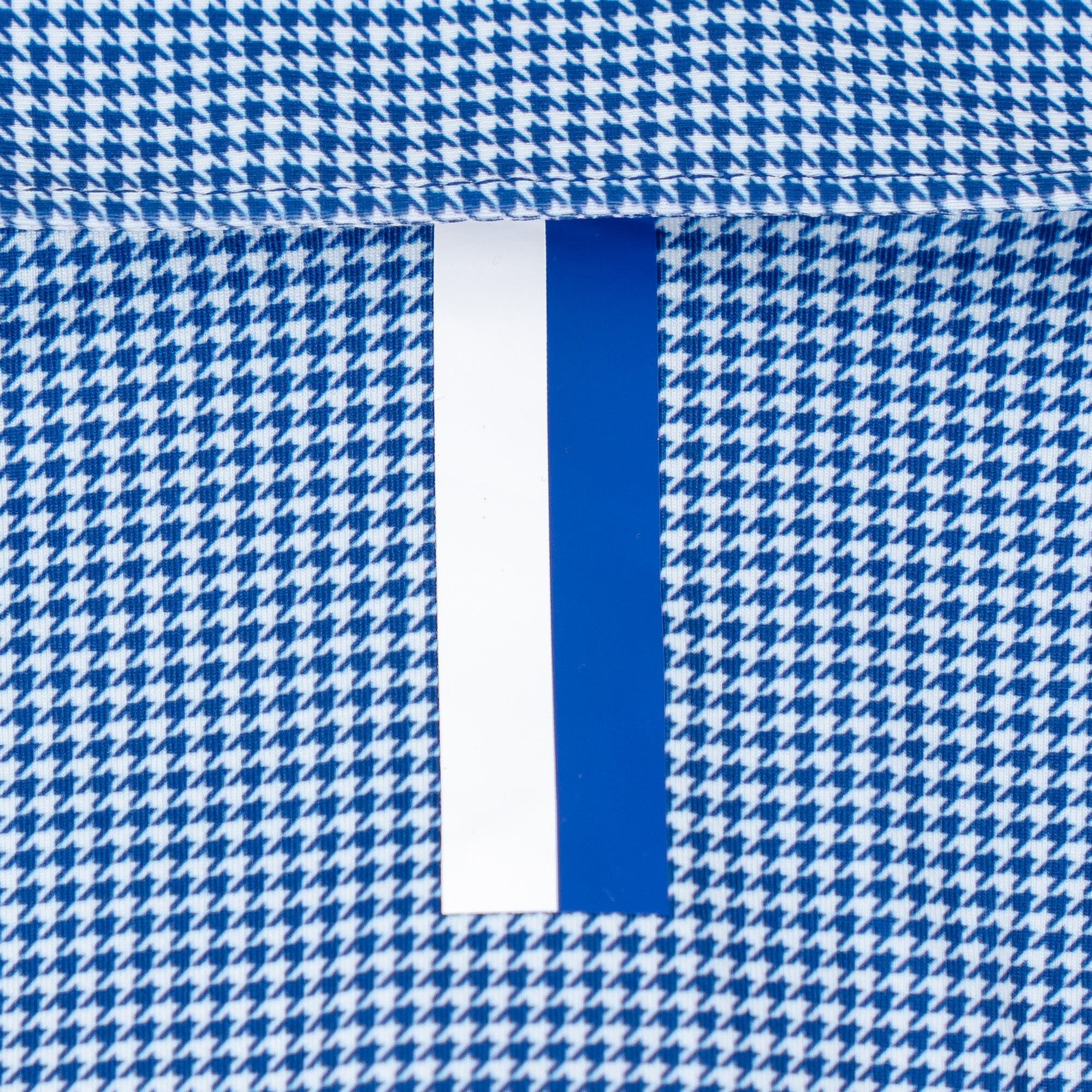 Rhoback Polo - The Dogstooth Houndstooth | Performance Polo | The Dogstooth Houndstooth - Ocean Blue/White